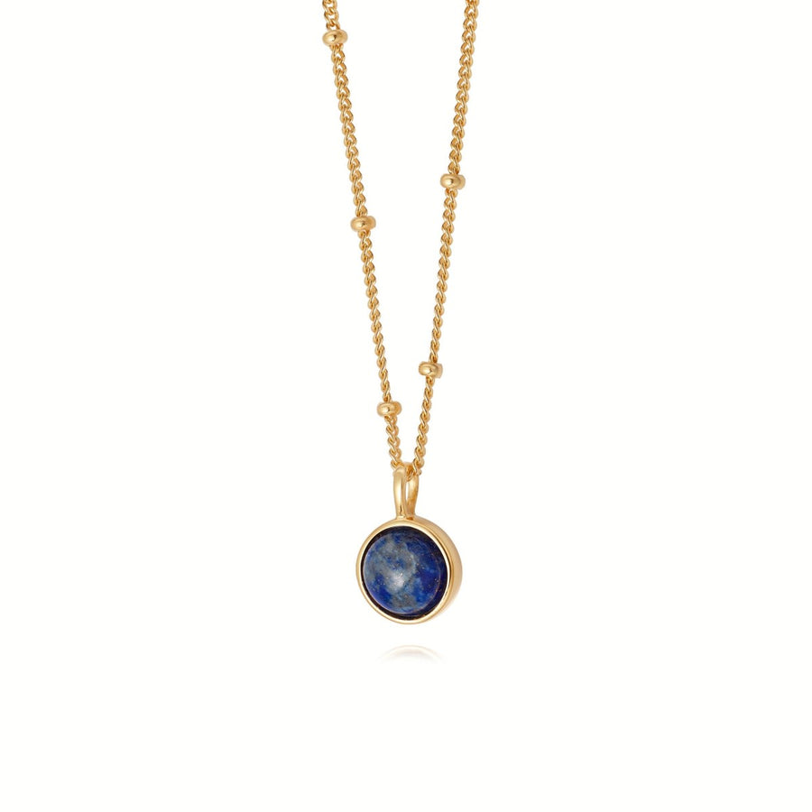 Daisy London Lapis Healing Stone Necklace - Gold HN1004_GP