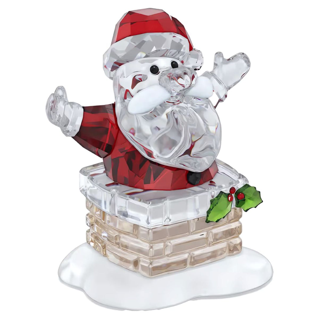 Swarovski Crystal Holiday Cheers Santa Claus and Chimney - 5701507