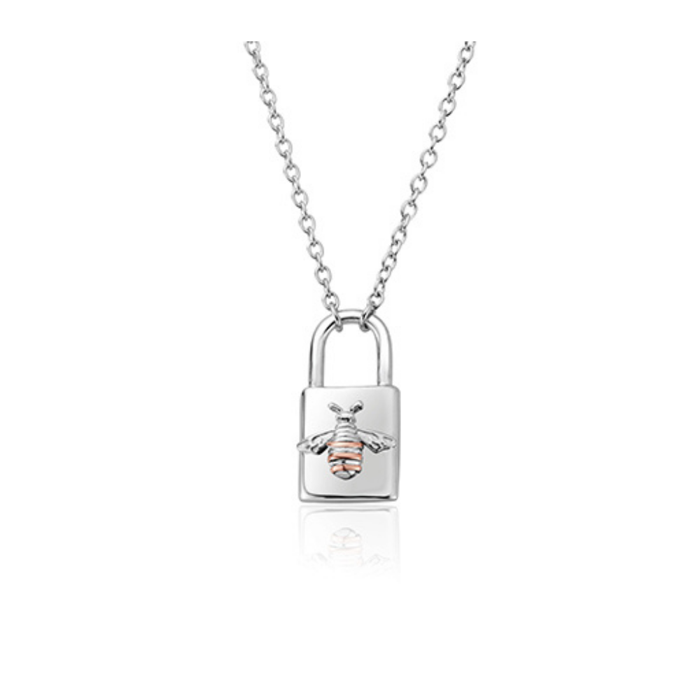 Clogau Honey Bee Padlock Necklace 3SHNBO316