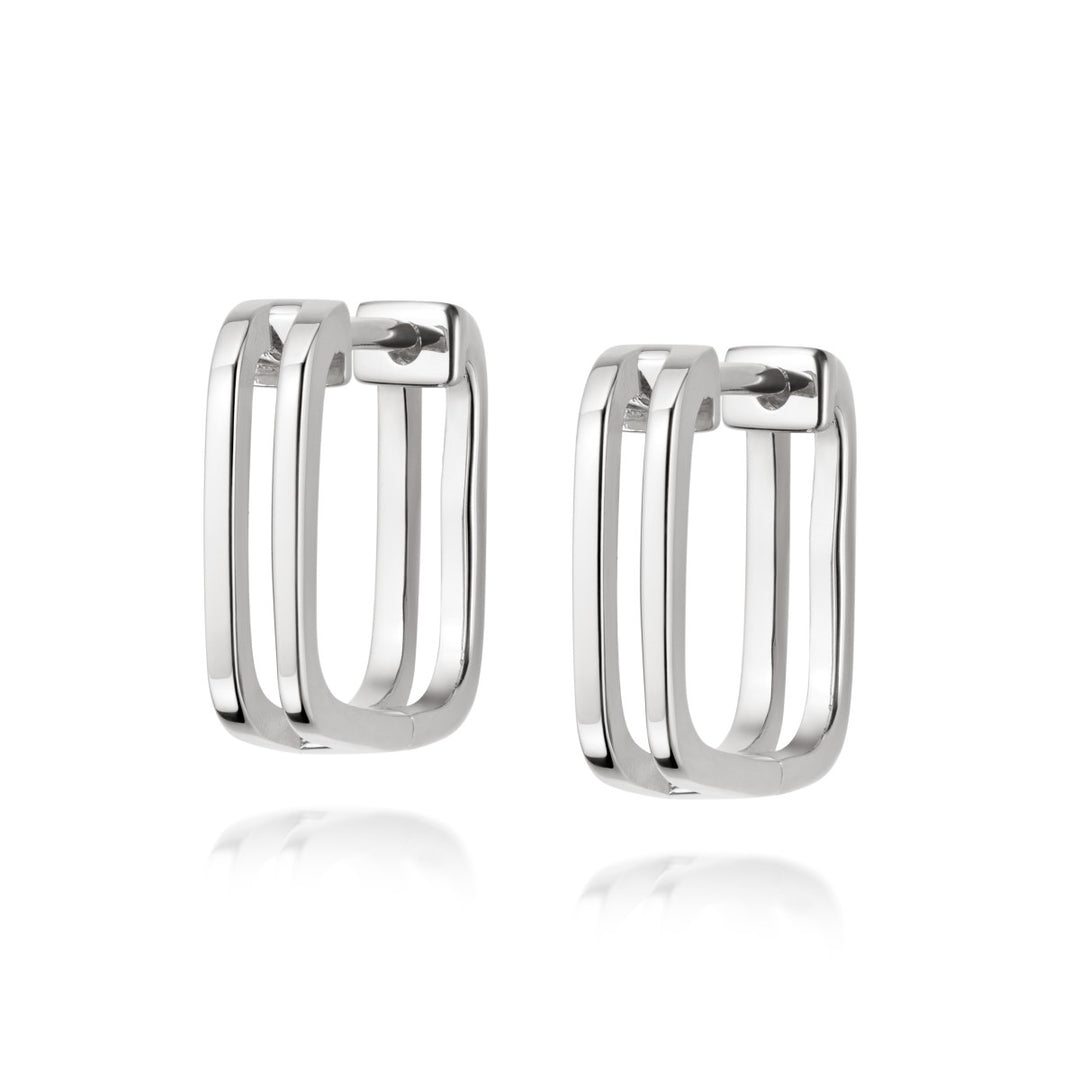 Daisy Rupi Huggie Hoop Earrings - Silver HUG16_SLV