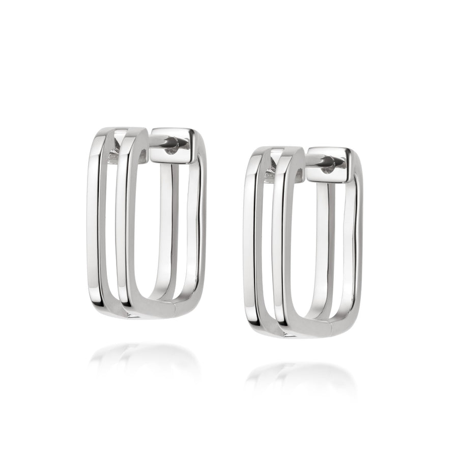 Daisy Rupi Huggie Hoop Earrings - Silver HUG16_SLV
