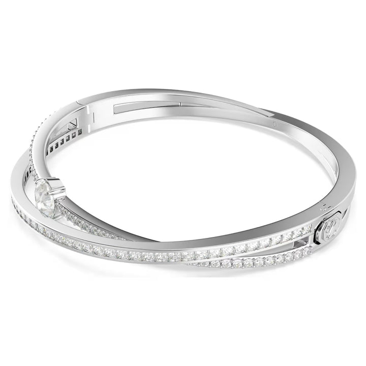 Swarovski Hyperbola Bangle Mixed Cuts White Rhodium Plated 5691225