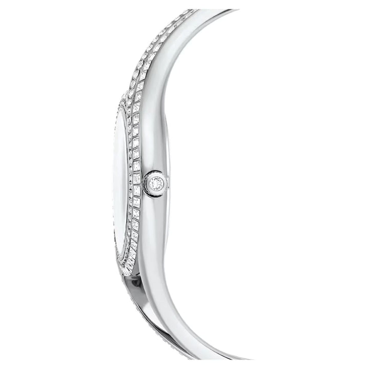 Swarovski Hyperbola Bangle Watch Swiss Made Metal Bracelet - Silver Tone Stainless Steel - 5689432