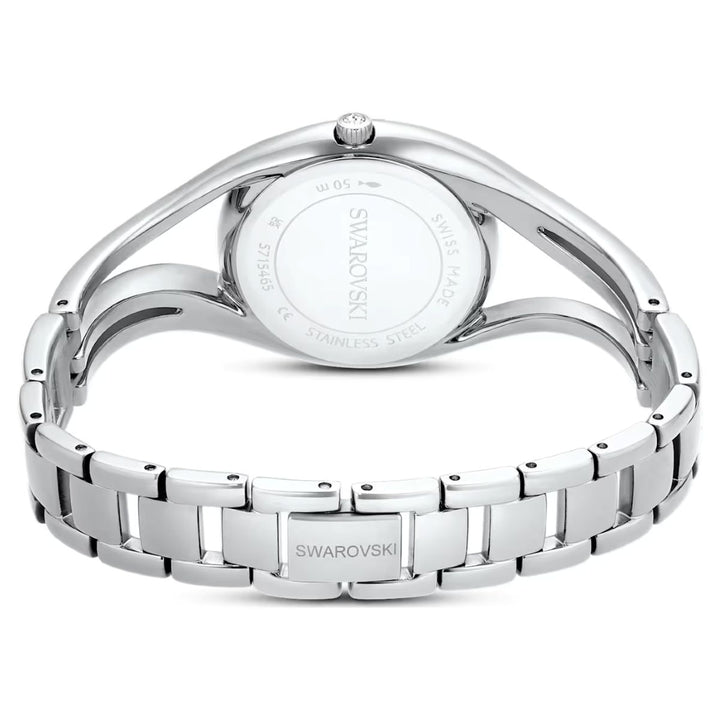 Swarovski Hyperbola Bangle Watch Swiss Made Metal Bracelet - Silver Tone Stainless Steel - 5689432