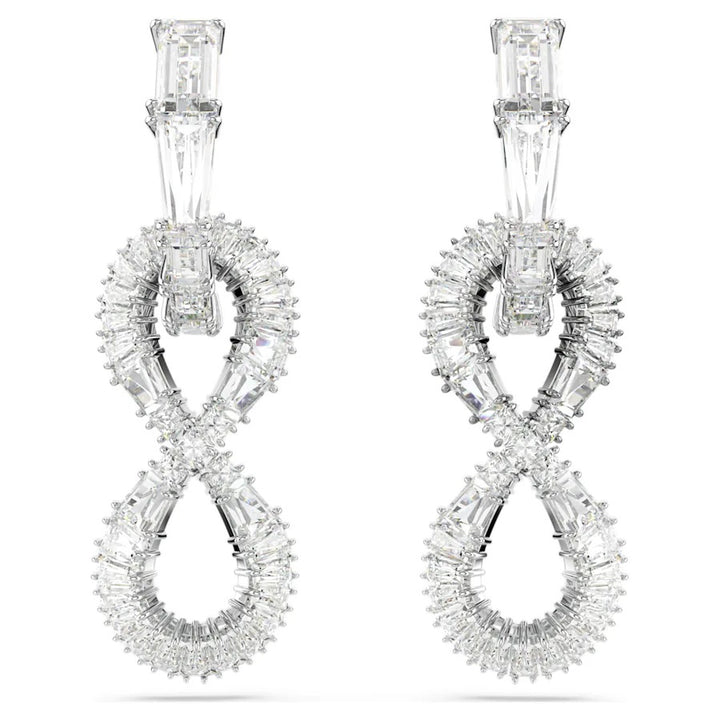 Swarovski Hyperbola Infinity Drop Earrings - White with Rhodium Plating 5679793