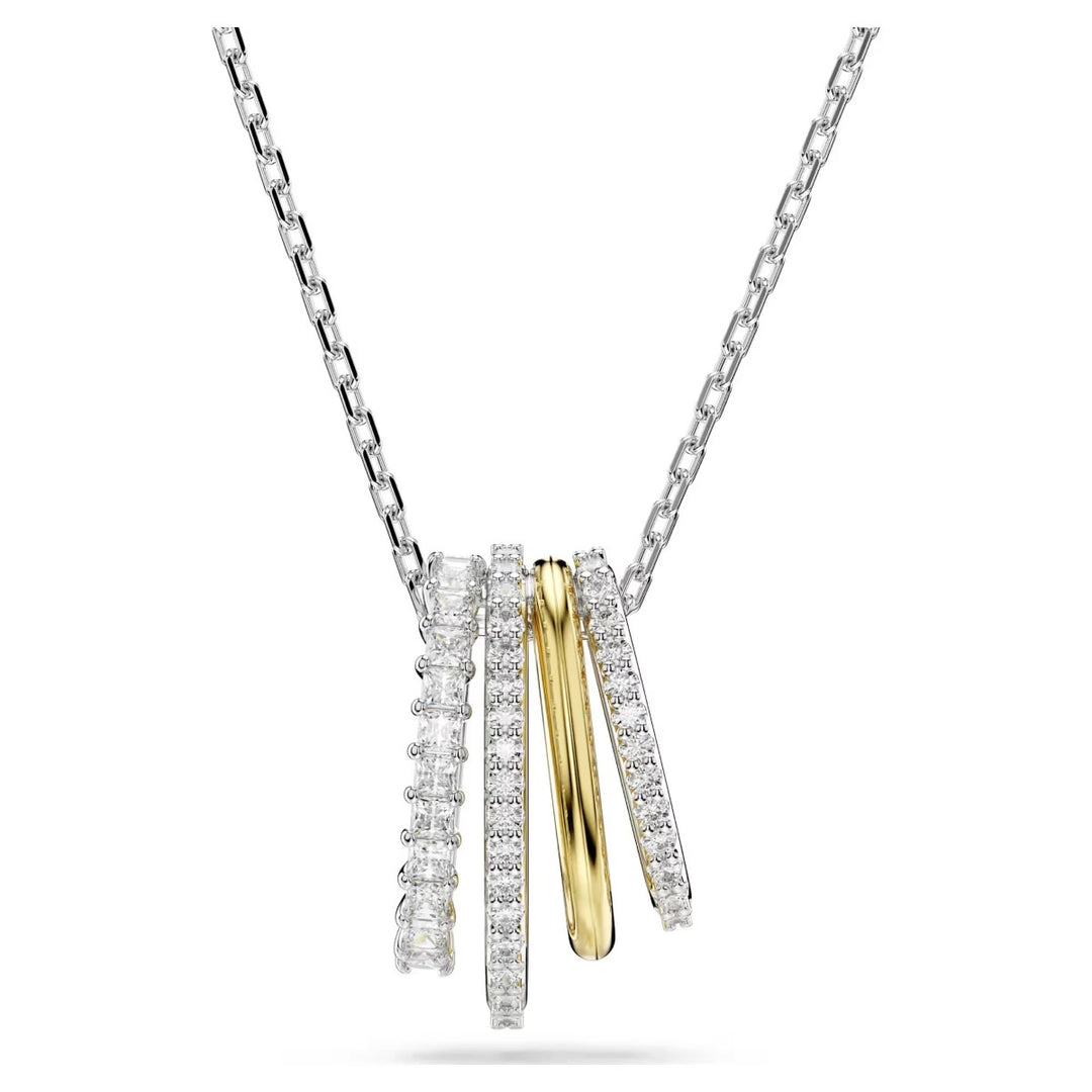 Swarovski Hyperbola Pendant - White with Mixed Metal Finish