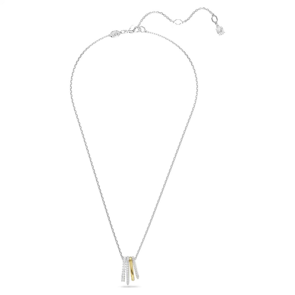 Swarovski Hyperbola Pendant - White with Mixed Metal Finish