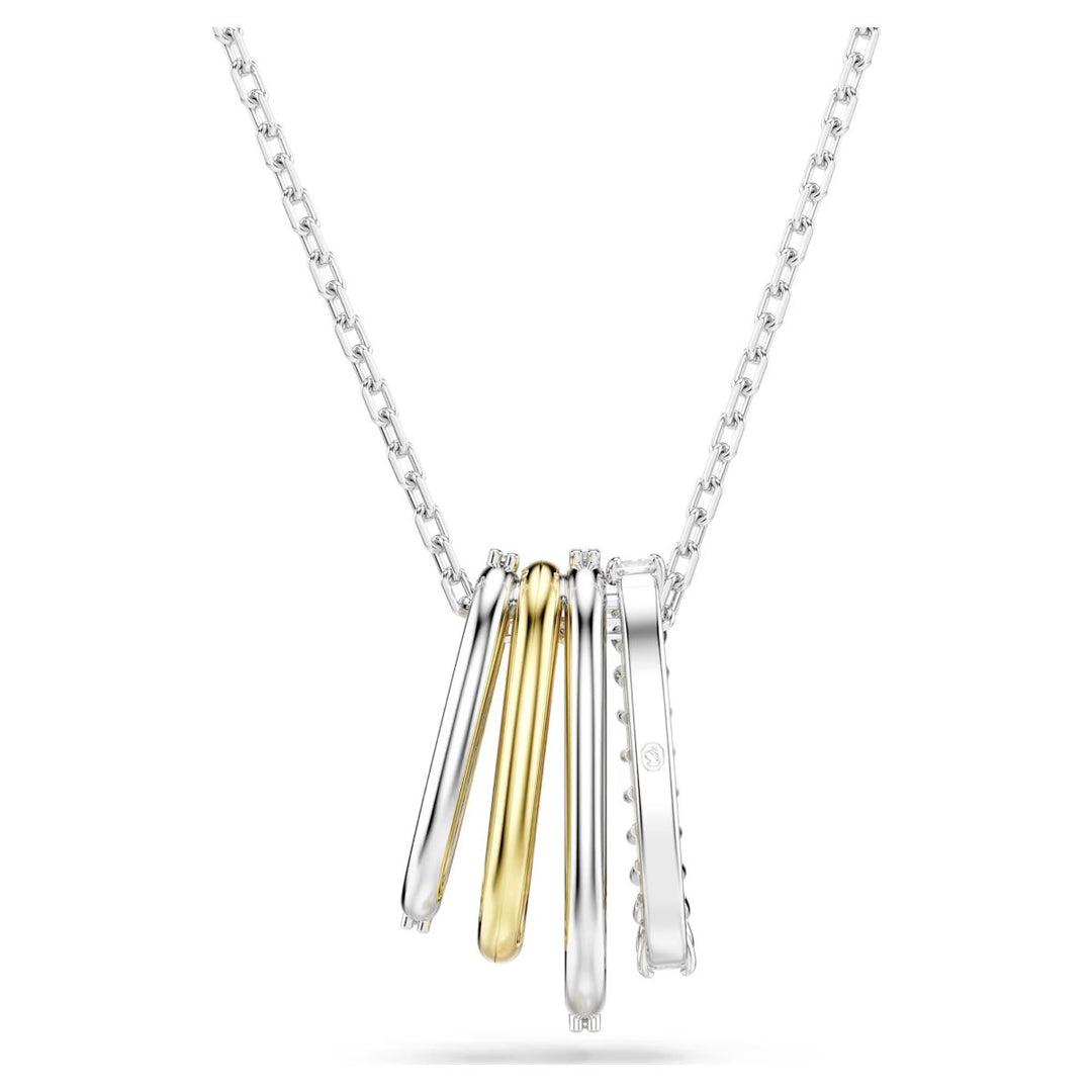 Swarovski Hyperbola Pendant - White with Mixed Metal Finish