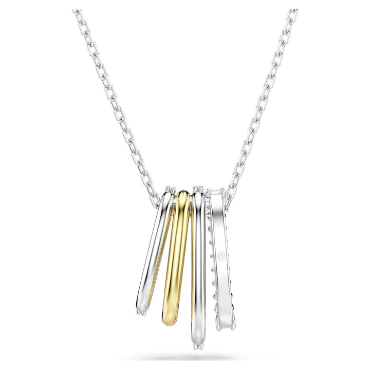 Swarovski Hyperbola Pendant - White with Mixed Metal Finish