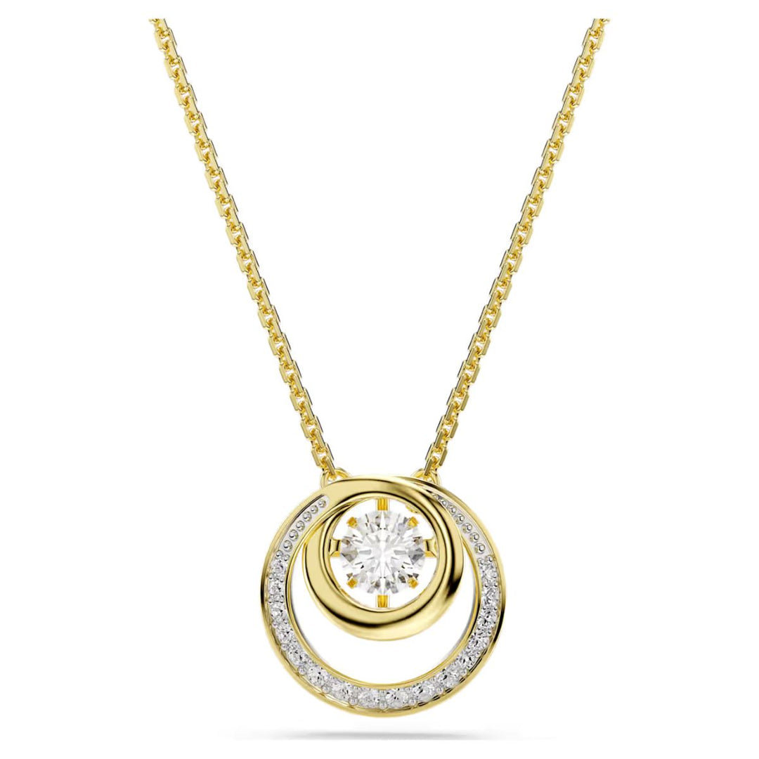 Swarovski Hyperbola Pendant Round Cut - White with Gold Tone Plating - 5738248