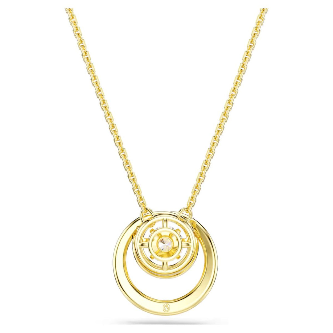 Swarovski Hyperbola Pendant Round Cut - White with Gold Tone Plating - 5738248