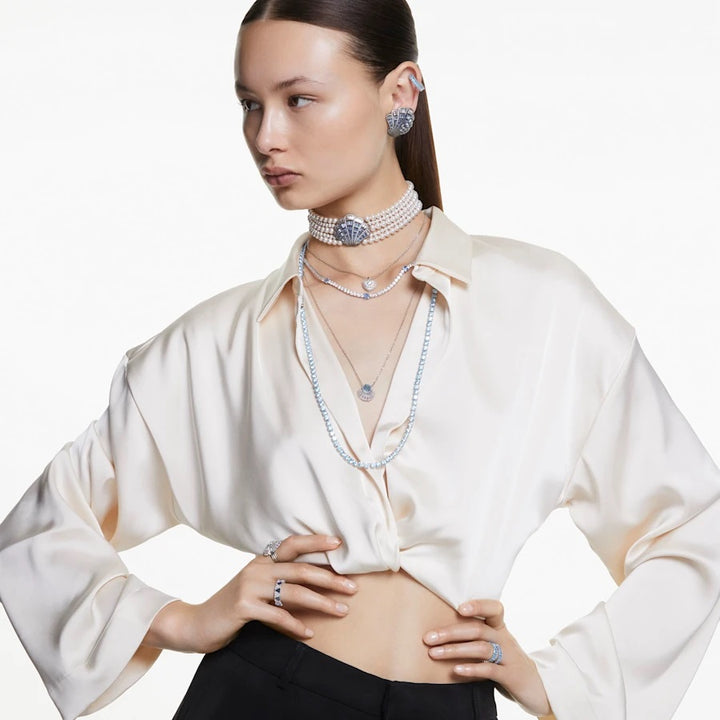 Swarovski Hyperbola Heart Pendant - Rhodium Plated 5684386