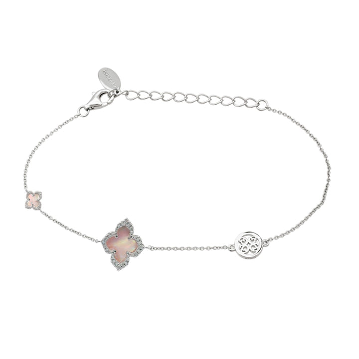 Georgini Sydney Soiree Fairwater Mother of Pearl Clover Bracelet - Silver IB1188W