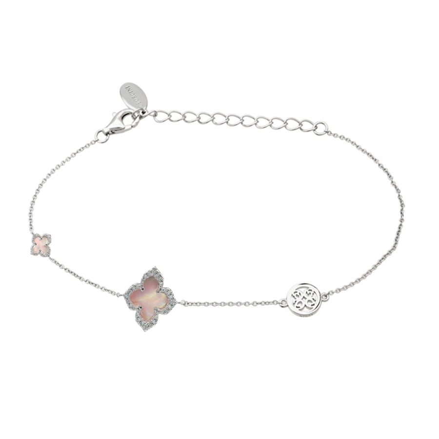 Georgini Sydney Soiree Fairwater Mother of Pearl Clover Bracelet - Silver IB1188W