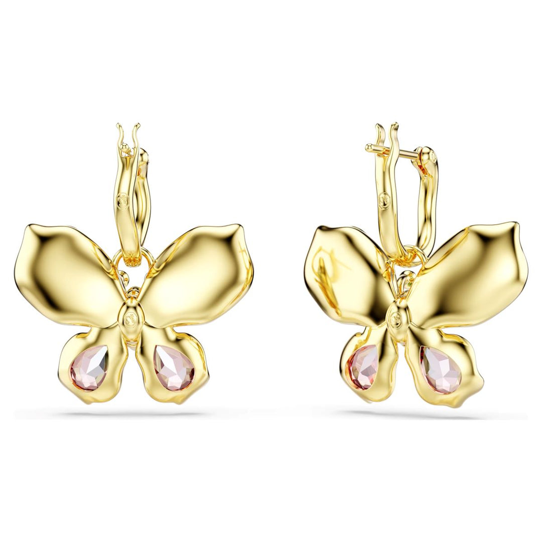 Swarovski Idyllia Butterfly Drop Earrings - Multicolored with Gold Tone Plating - 5709953