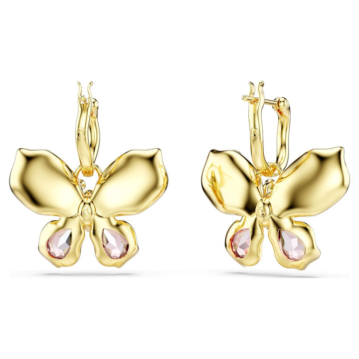 Swarovski Idyllia Butterfly Drop Earrings - Multicolored with Gold Tone Plating - 5709953
