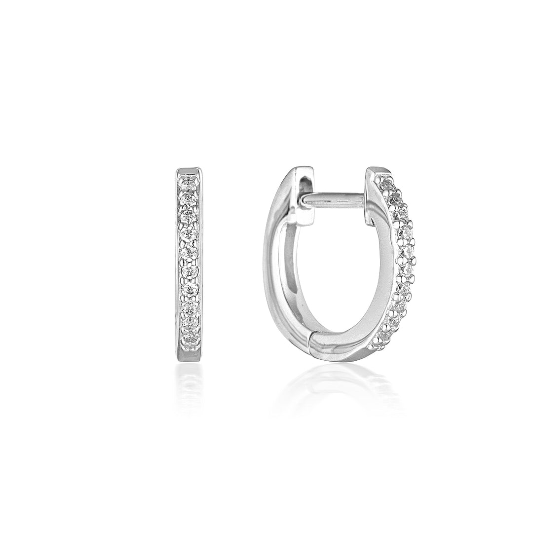 Georgini Noel Nights Shine Hoop Earrings - Silver