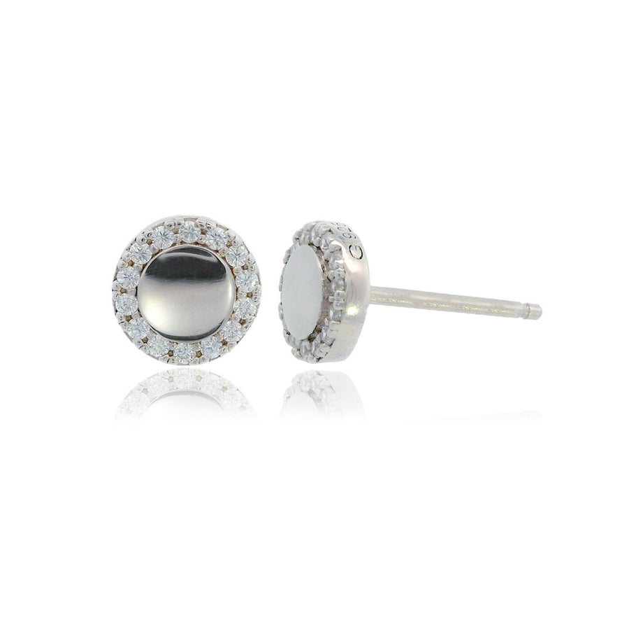 Georgini Chic Noel High Shine Stud Earrings - Silver. Item code: IE1056W
