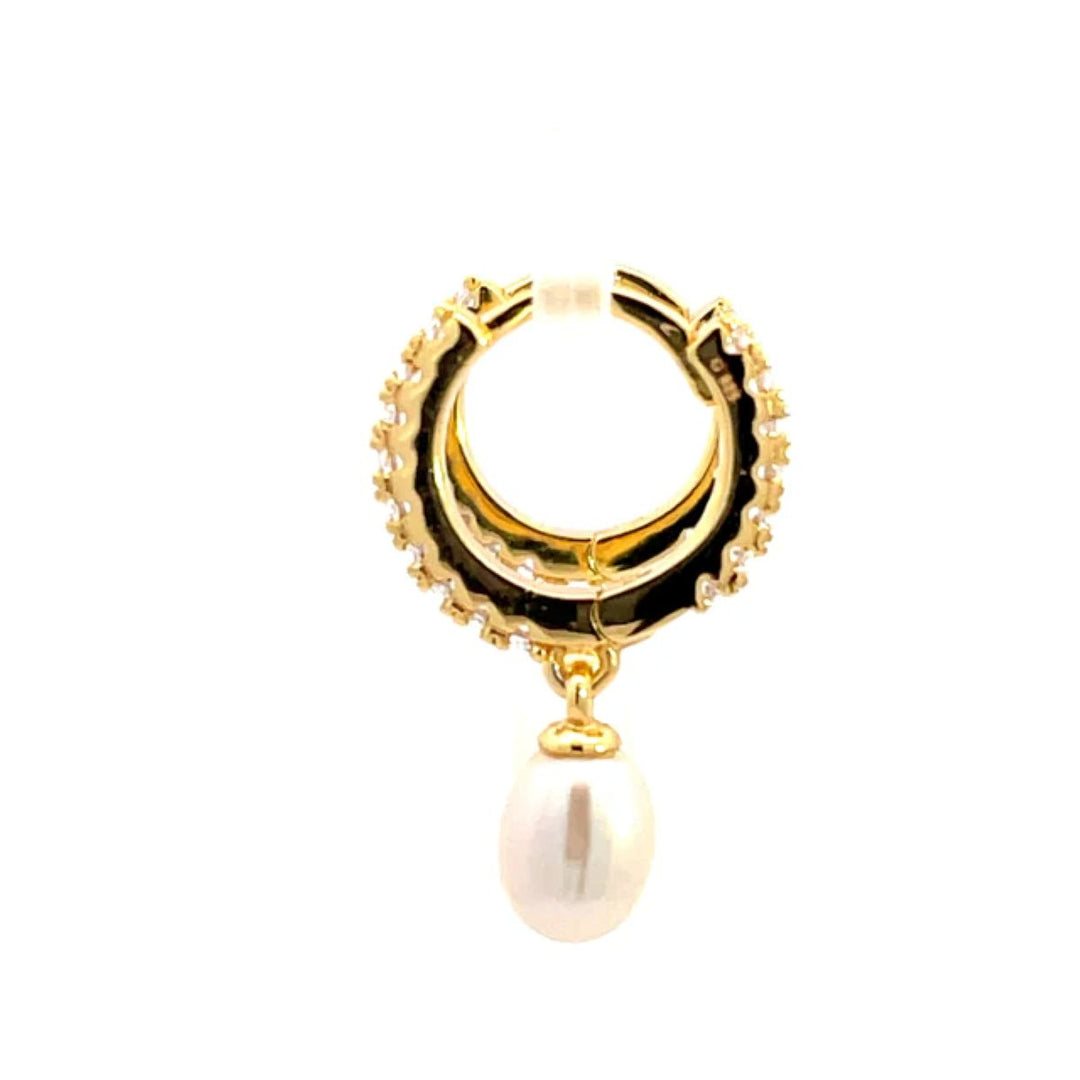 Georgini Oceans Bondi Freshwater Pearl Earrings - Gold - IE1110G