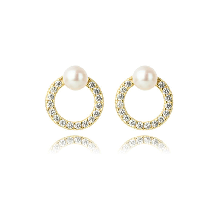 Georgini Oceans Byron Freshwater Pearl Earrings - Gold - IE1113G