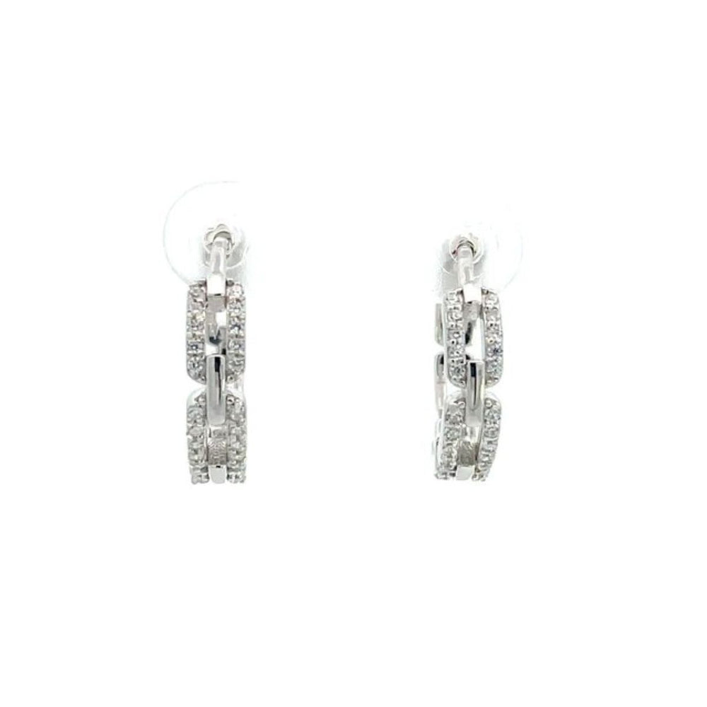 Georgini Goddess Link Hoop Earrings - Silver - IE1125W