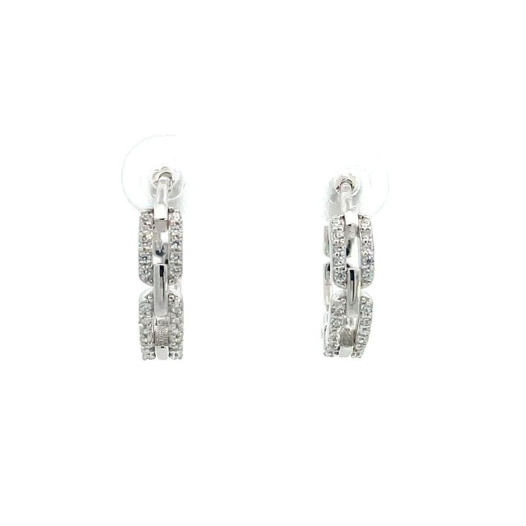 Georgini Goddess Link Hoop Earrings - Silver - IE1125W