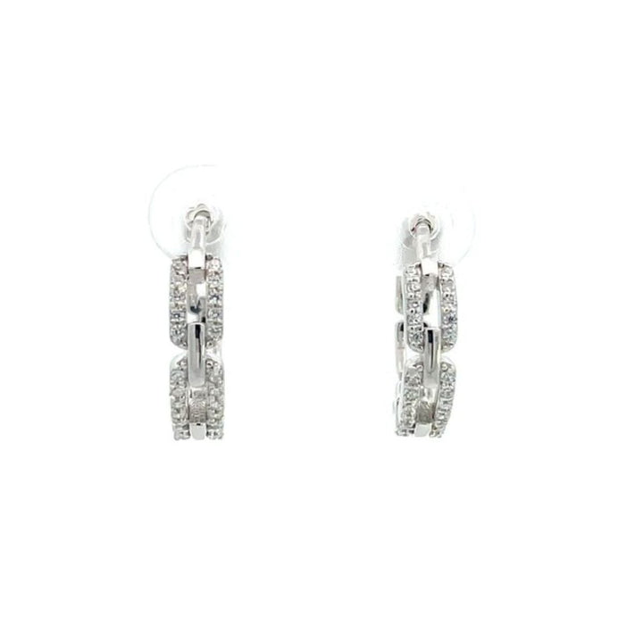 Georgini Goddess Link Hoop Earrings - Silver - IE1125W