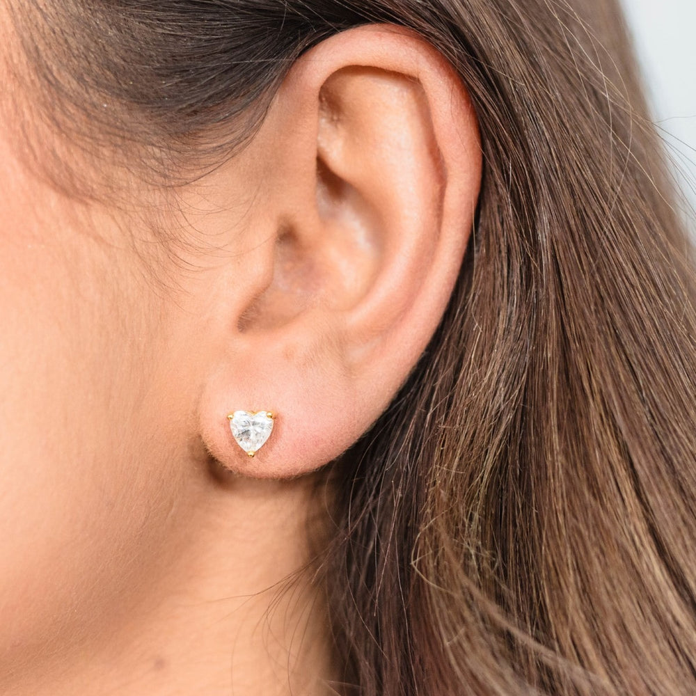 Georgini Sweetheart Stud Earrings - Gold