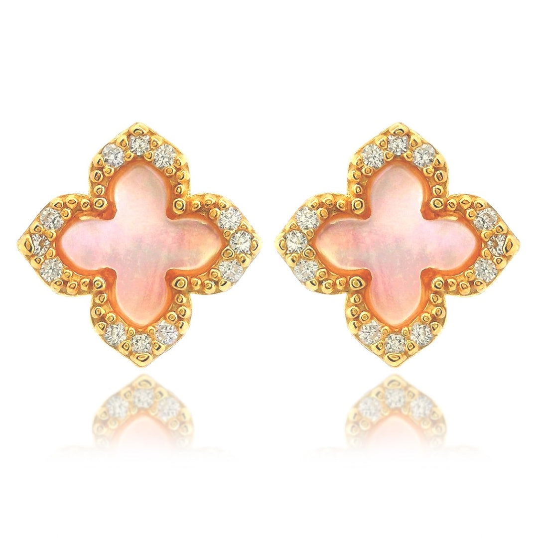 Georgini Sydney Soiree Fairwater Mother of Pearl Stud Earrings - Gold IE1187G