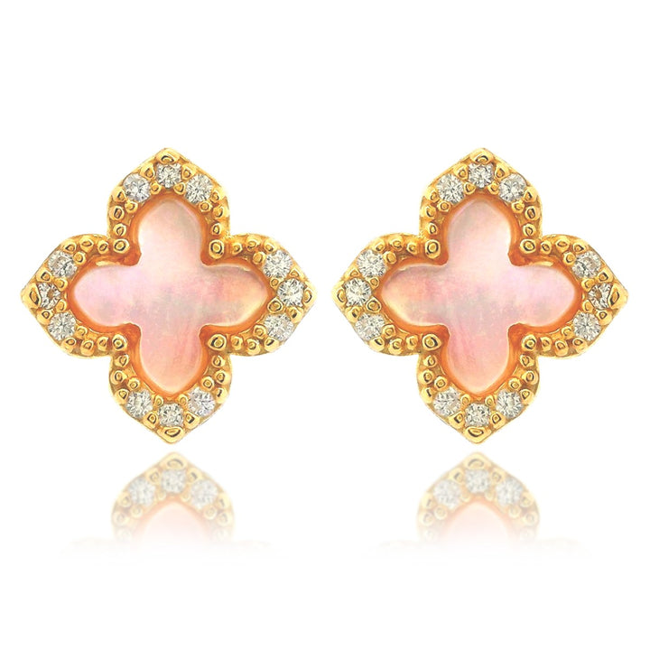 Georgini Sydney Soiree Fairwater Mother of Pearl Stud Earrings - Gold IE1187G