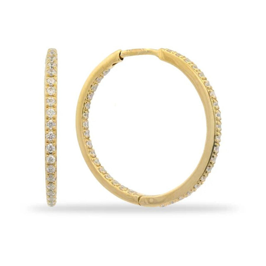 Georgini Elegant Essentials 25mm Gold Hoop Earrings. Item code IE1207G.