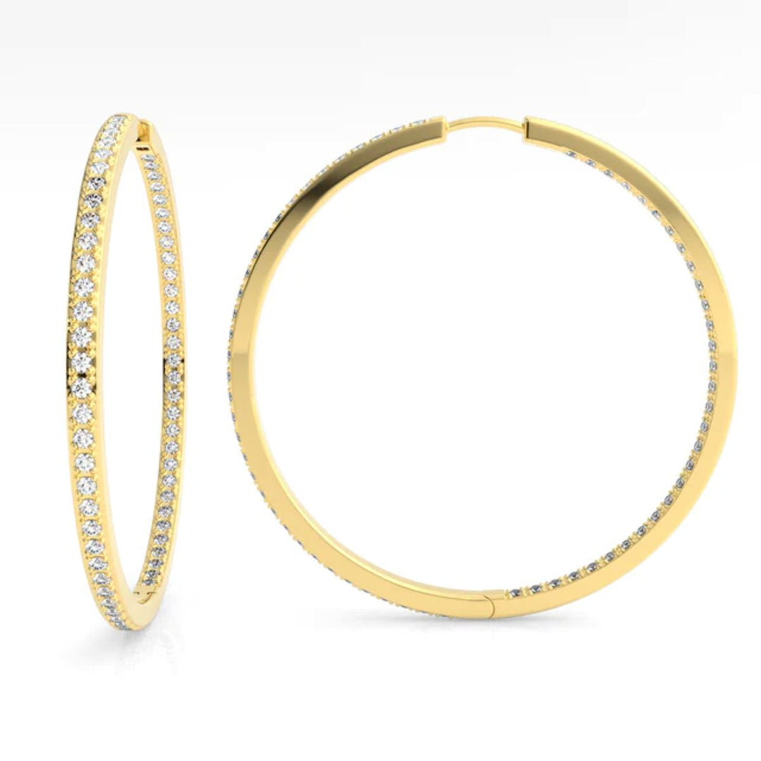 Georgini Elegant Essentials 40mm Gold Hoop Earrings. Item code IE1208G.