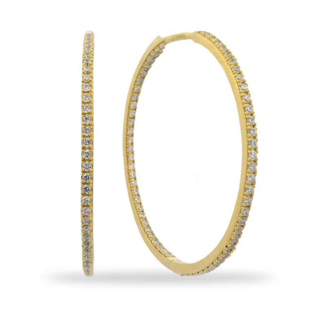 Georgini Elegant Essentials 40mm Gold Hoop Earrings. Item code IE1208G.