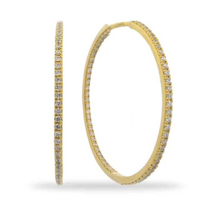 Georgini Elegant Essentials 40mm Gold Hoop Earrings. Item code IE1208G.