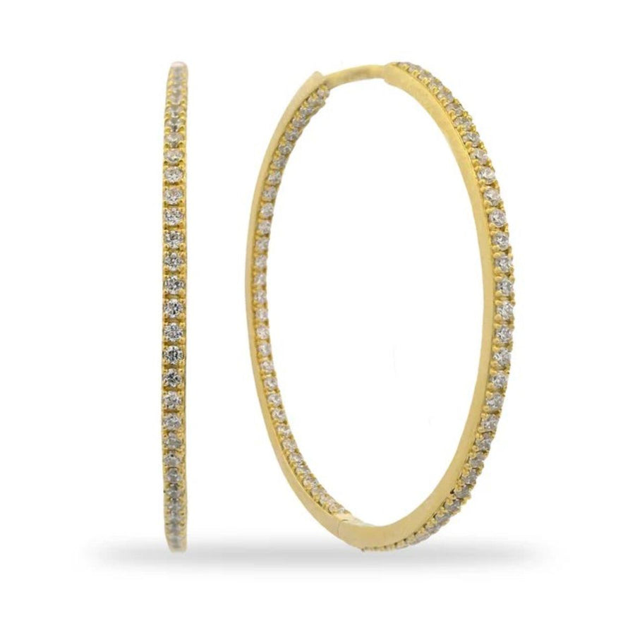 Georgini Elegant Essentials 40mm Gold Hoop Earrings. Item code IE1208G.