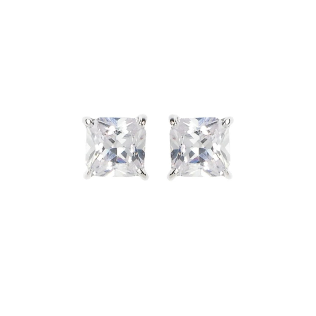 Georgini 5mm Square Clear Stud Earrings