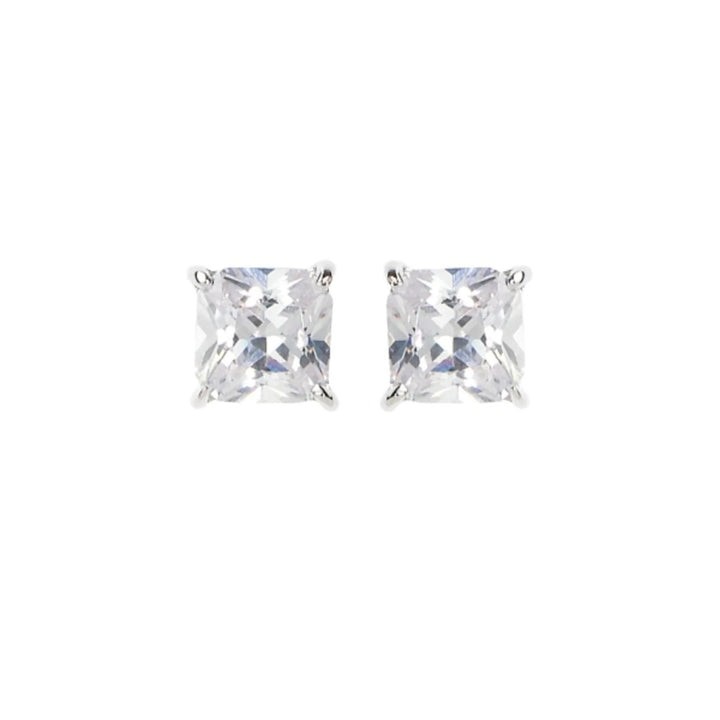 Georgini 5mm Square Clear Stud Earrings