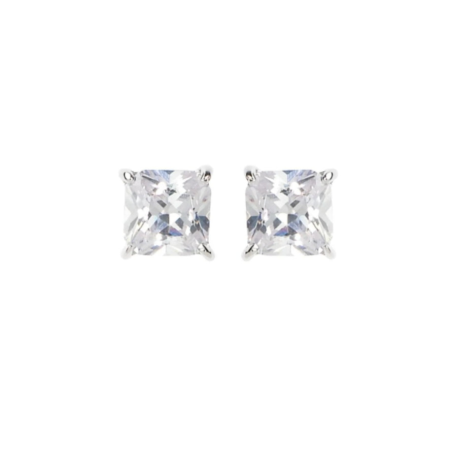 Georgini 5mm Square Clear Stud Earrings