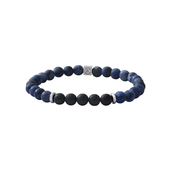 Niche Jewellery Ikoba Sodalite and Matte Black Agate 6mm Bracelet