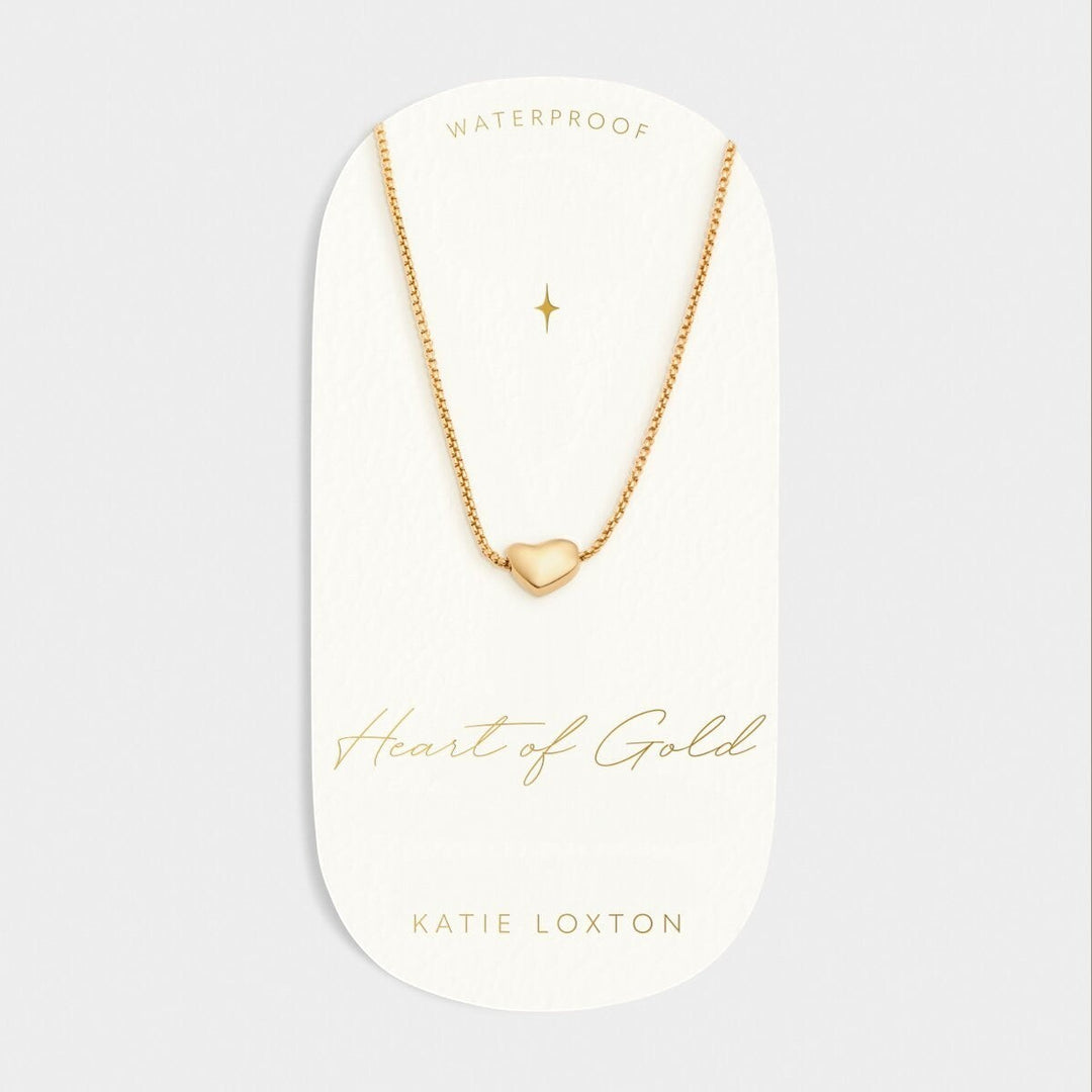 Katie Loxton Heart Of Gold Waterproof Charm Necklace | Item code KLJ6369