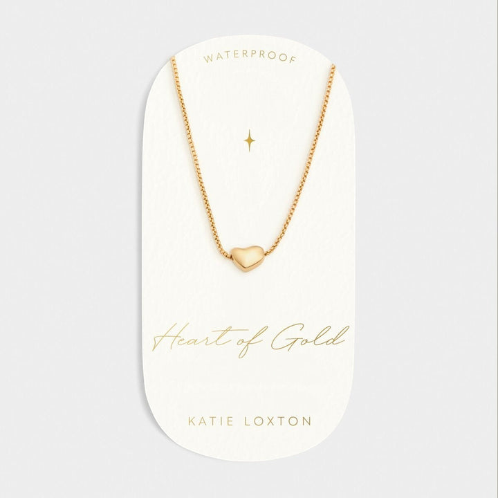 Katie Loxton Heart Of Gold Waterproof Charm Necklace | Item code KLJ6369