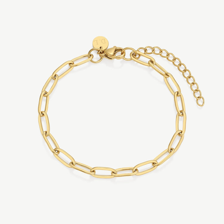 D.Louise Paperclip Gold Bracelet