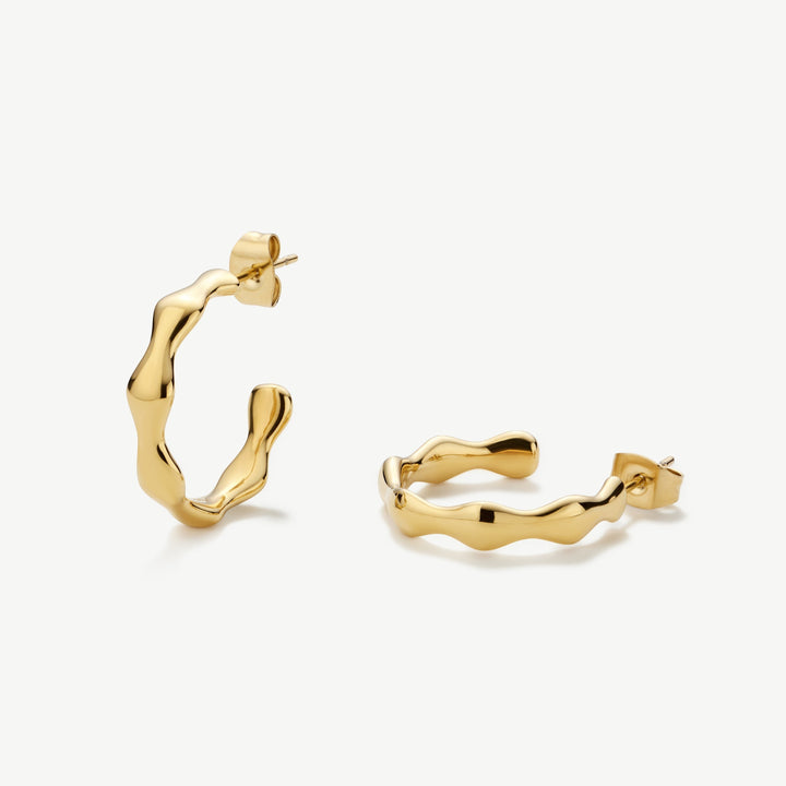 D.Louise Bamboo Gold Hoop Earrings