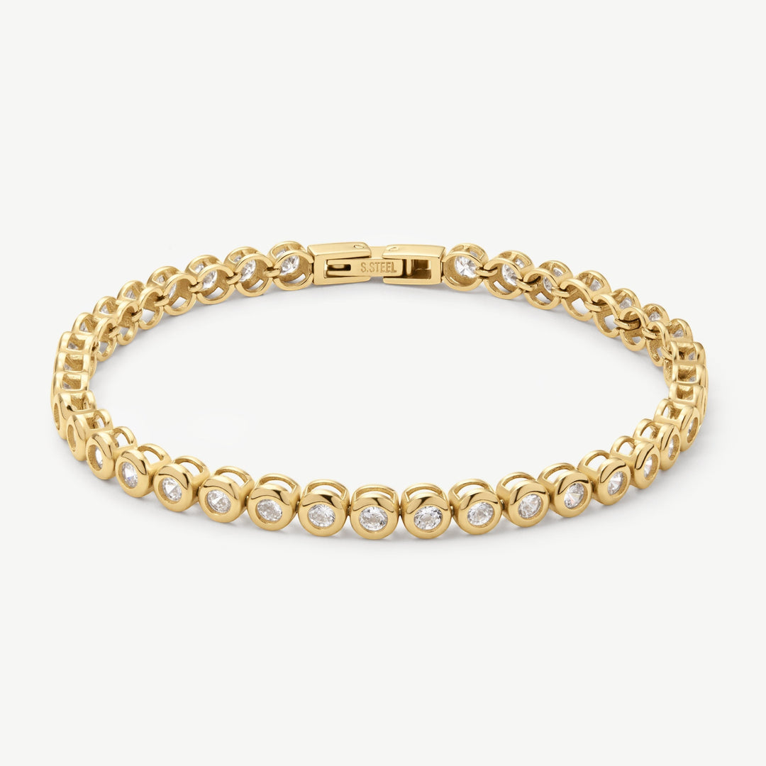 D.Louise Gold Bezel Tennis Bracelet