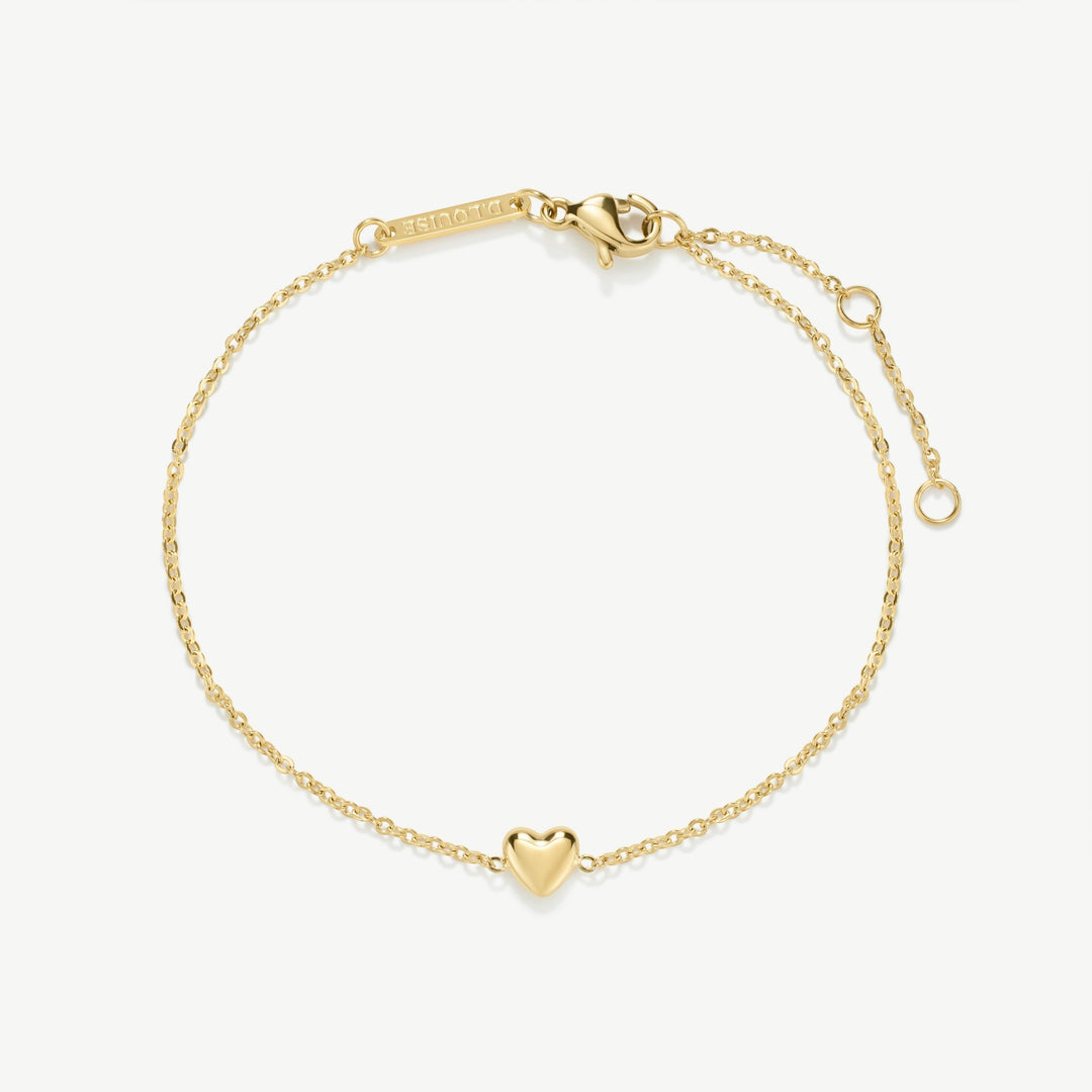 D.Louise Mini Heart Gold Bracelet
