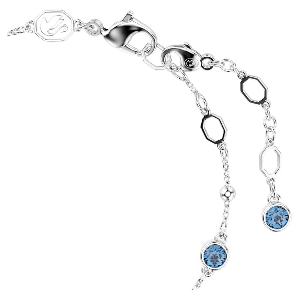 Swarovski Imber Bracelet Round Cut - Blue with Rhodium Plating - 5730679