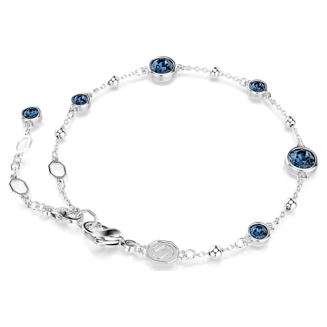 Swarovski Imber Bracelet Round Cut - Blue with Rhodium Plating - 5730679