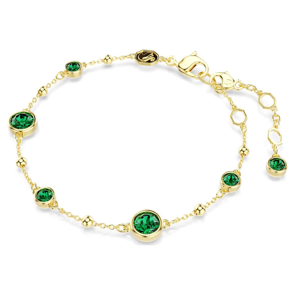 Swarovski Imber Bracelet Round Cut - Green with Gold Tone Plating - 5730676