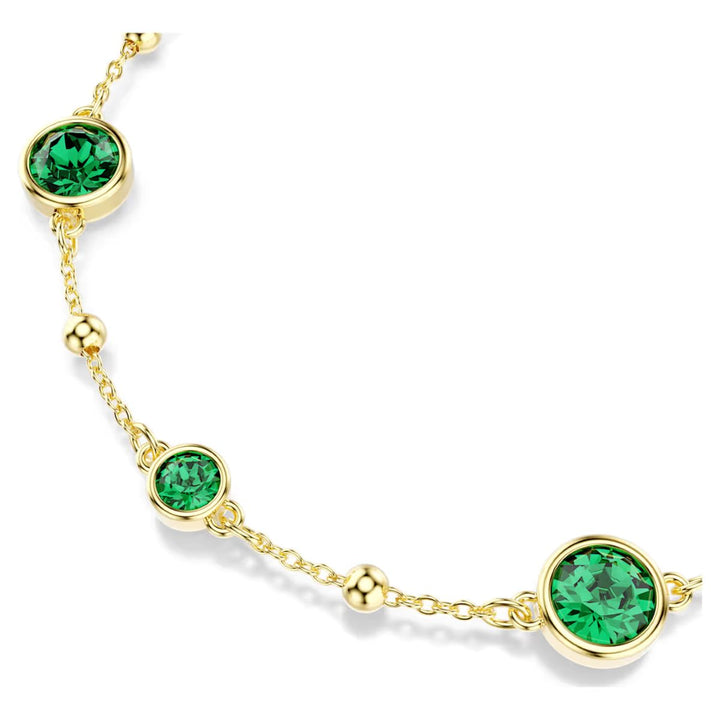 Swarovski Imber Bracelet Round Cut - Green with Gold Tone Plating - 5730676