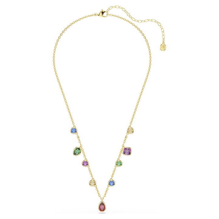 Swarovski Imber Mixed Cuts Necklace - Multicoloured with 18K Gold Finish
